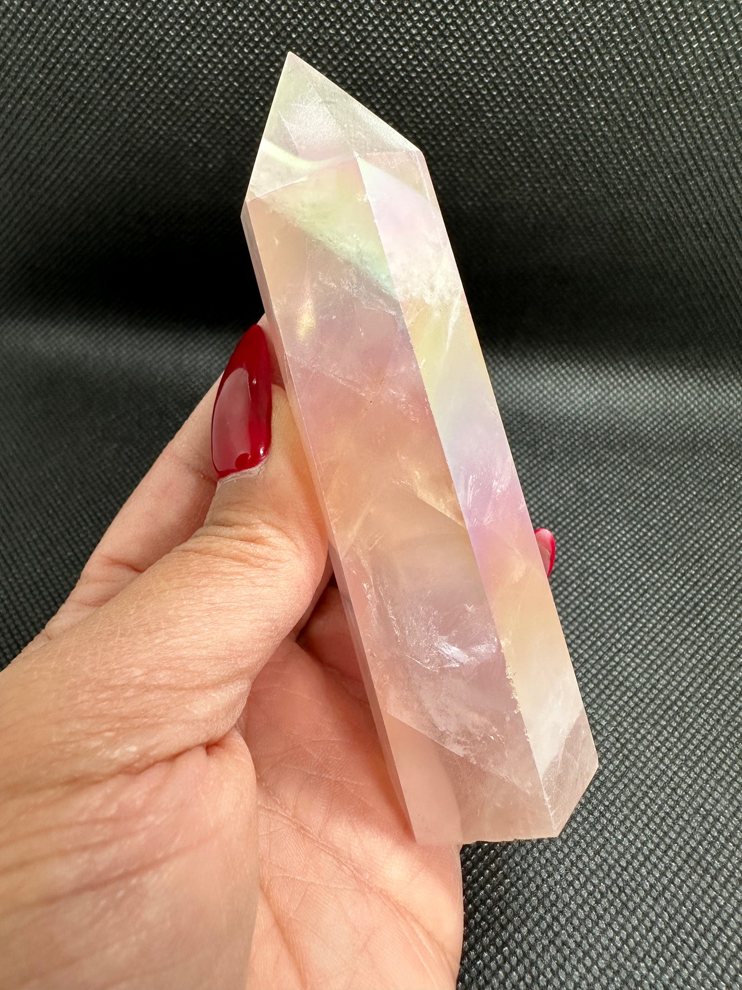 aura rose quartz tower