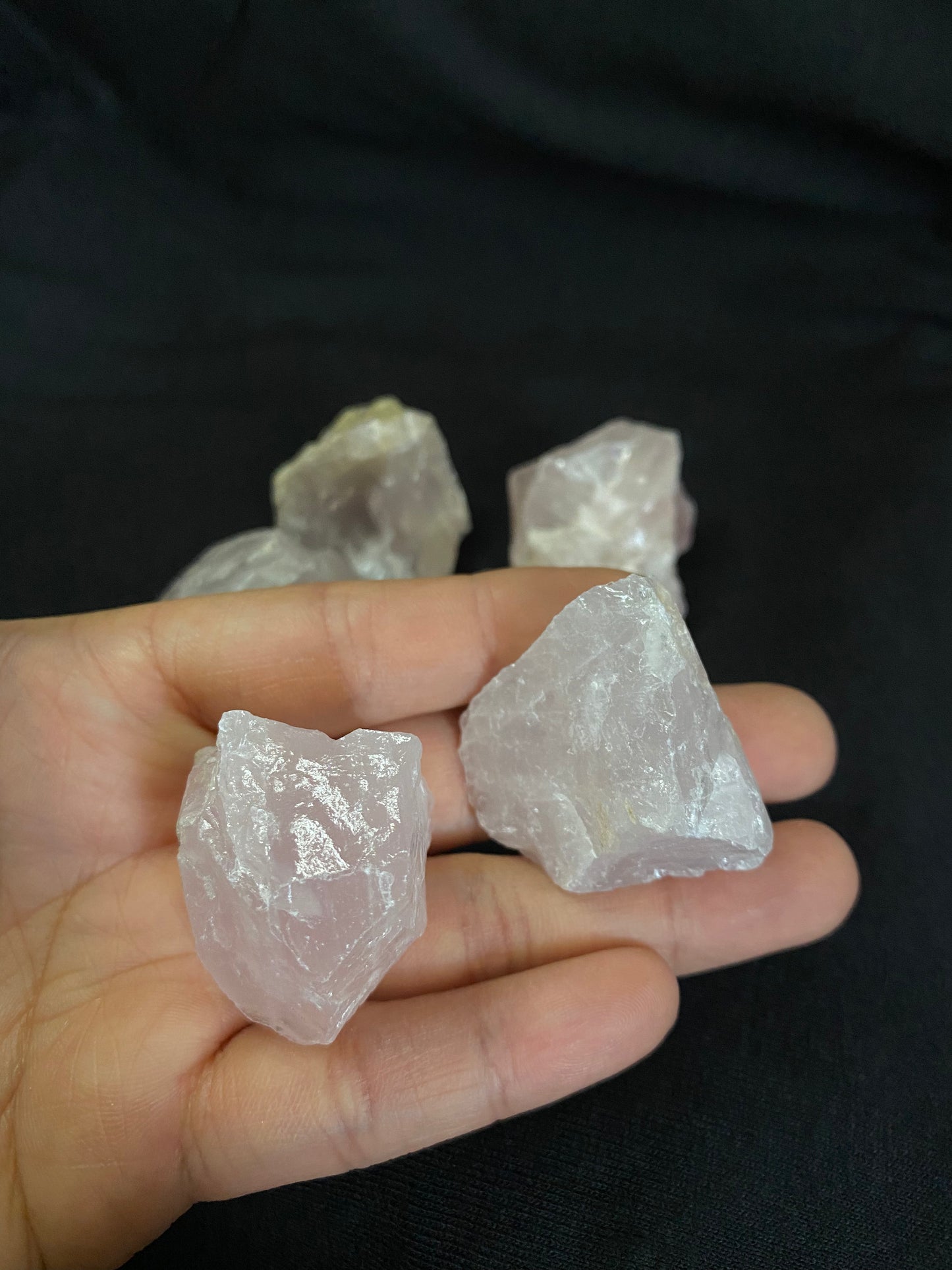 raw rose quartz - 2 pcs