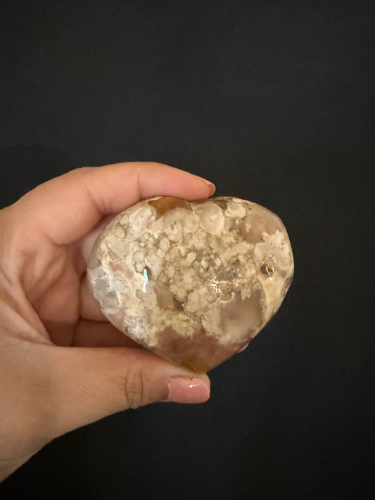 flower agate hearts
