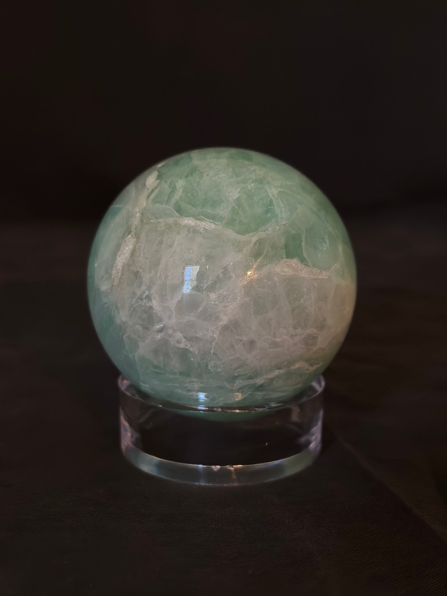 green fluorite spheres