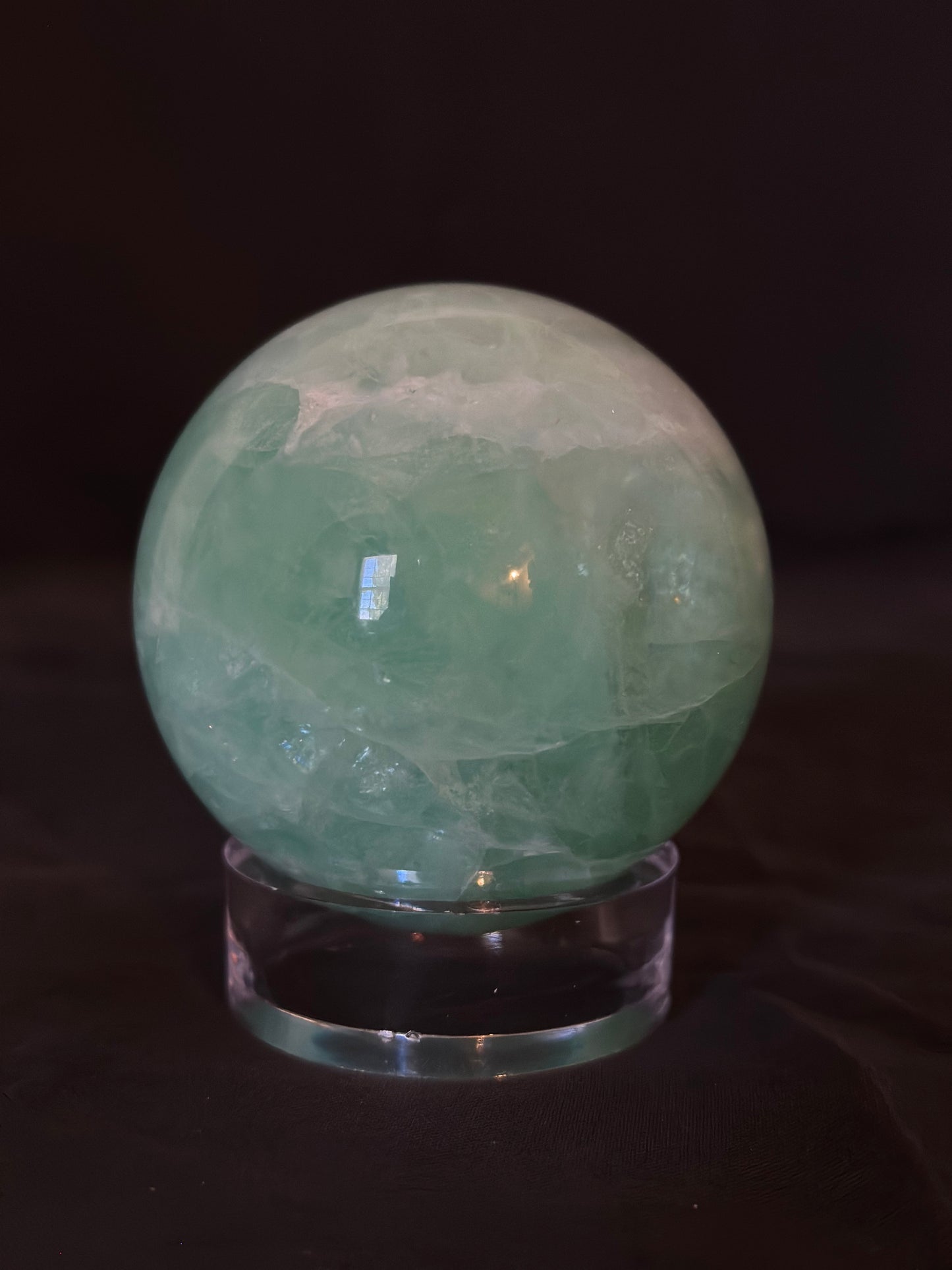 green fluorite spheres