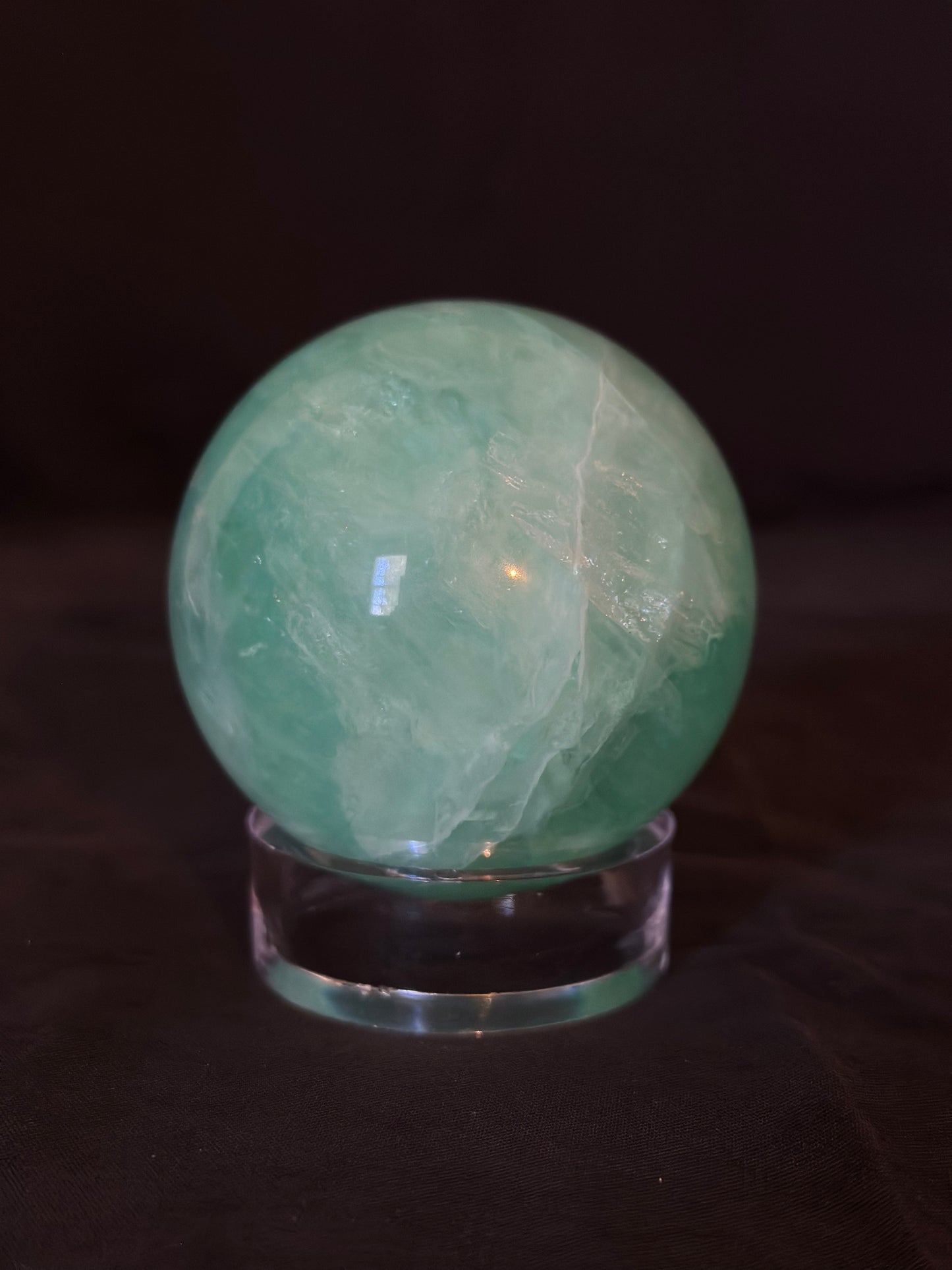 green fluorite spheres