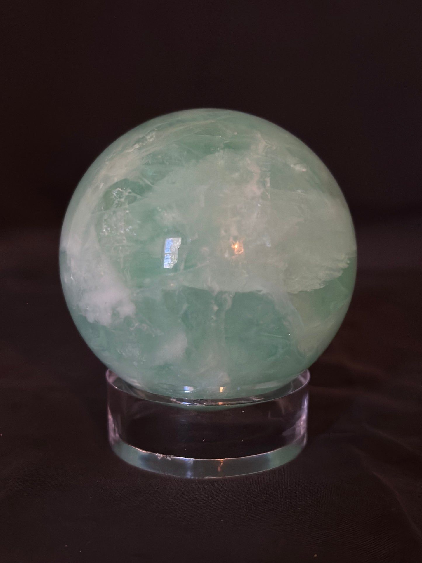 green fluorite spheres