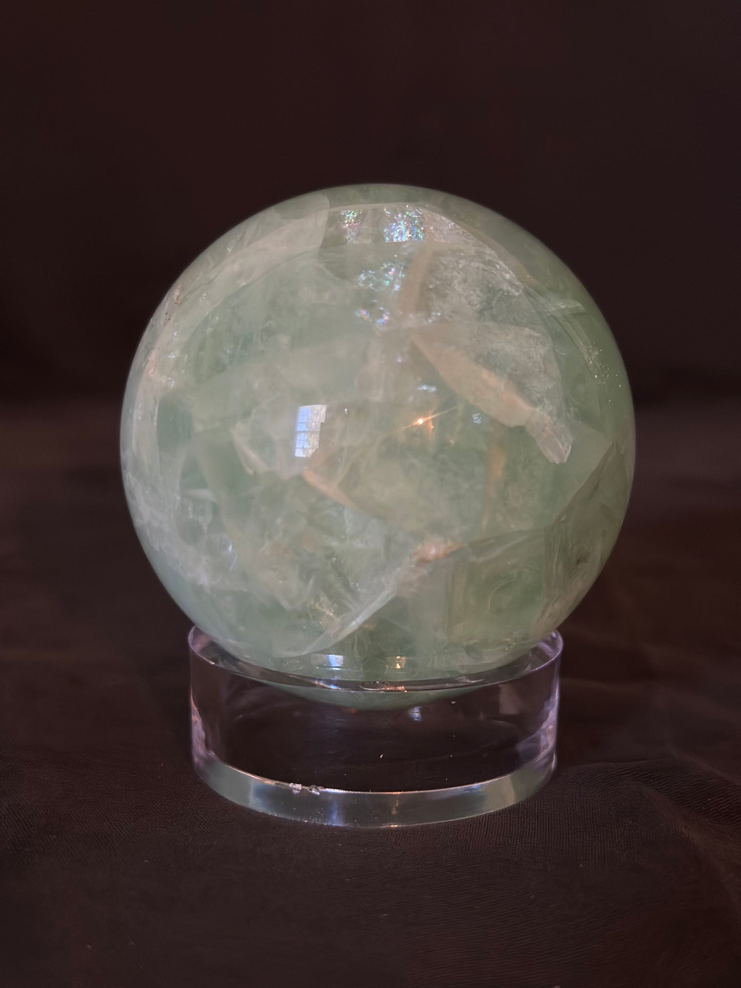 green fluorite spheres