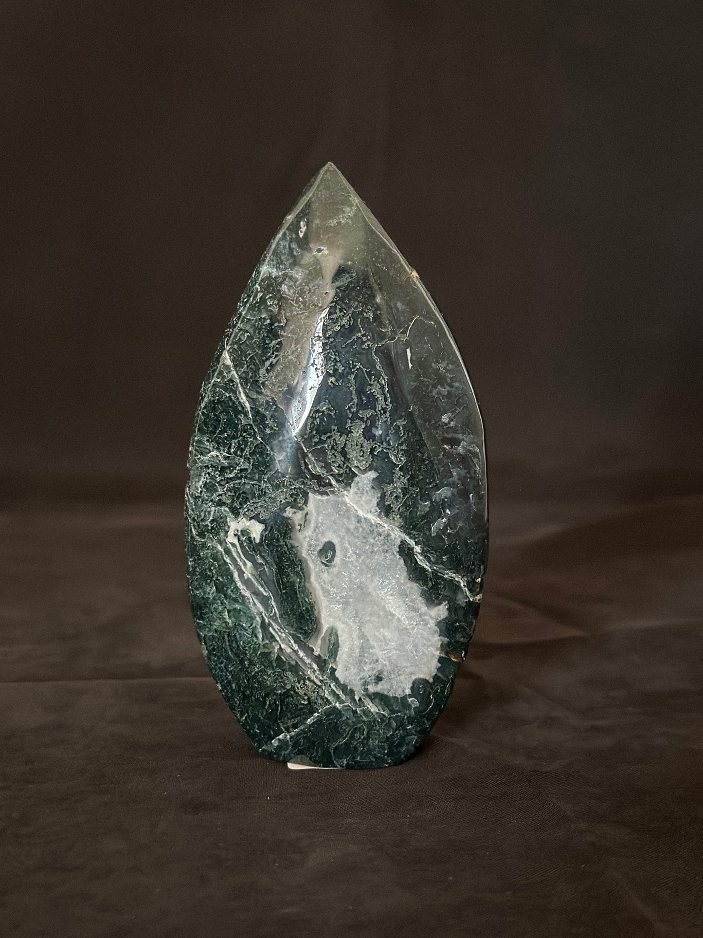 moss agate teardrop