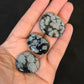 snowflake obsidian flat stone