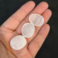 mini pink mangano calcite flat stone