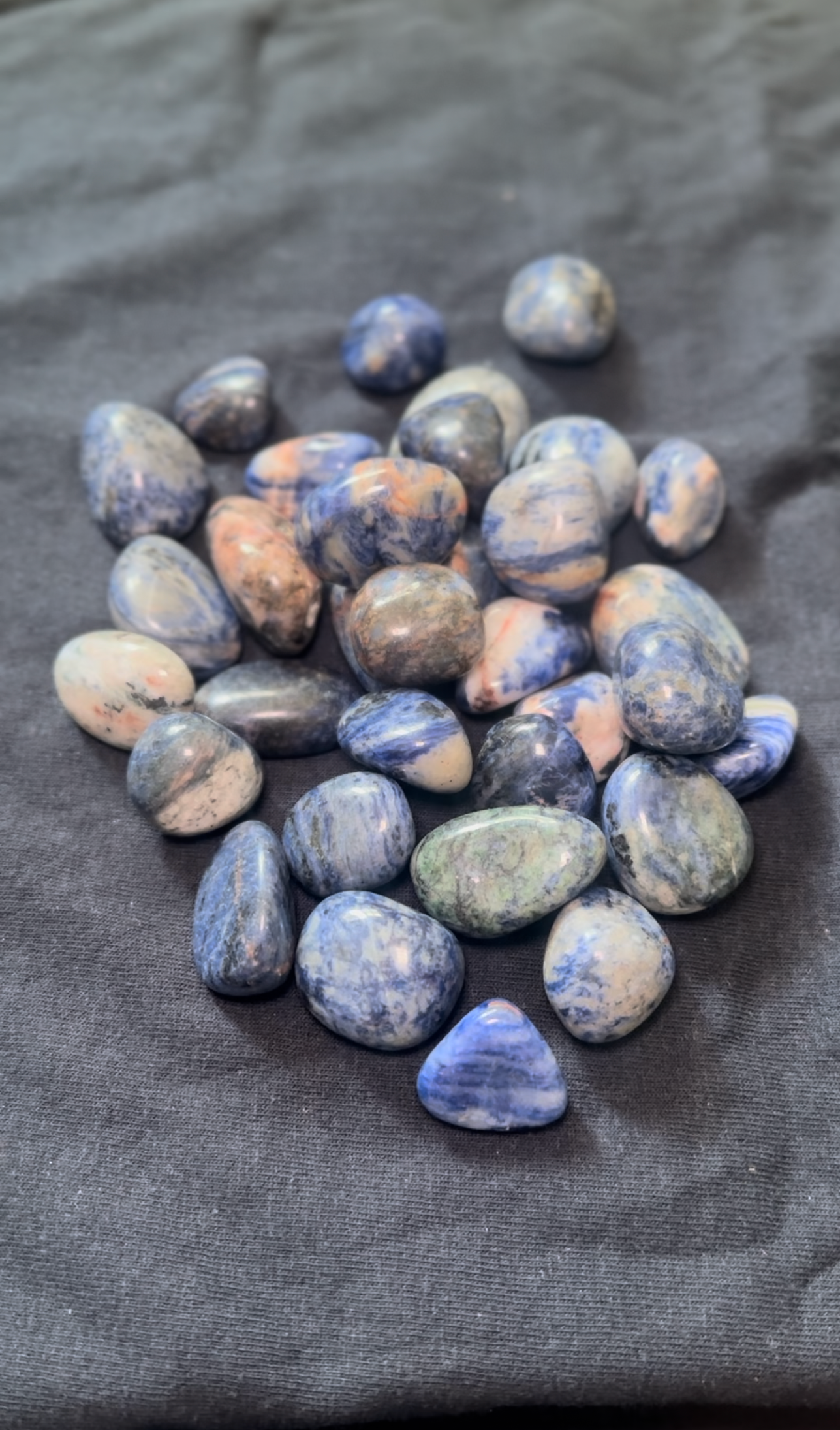 sodalite tumbles - set of 2