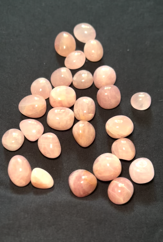 lavender rose quartz tumble - set of 2