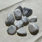 white howlite tumbled - set of 2