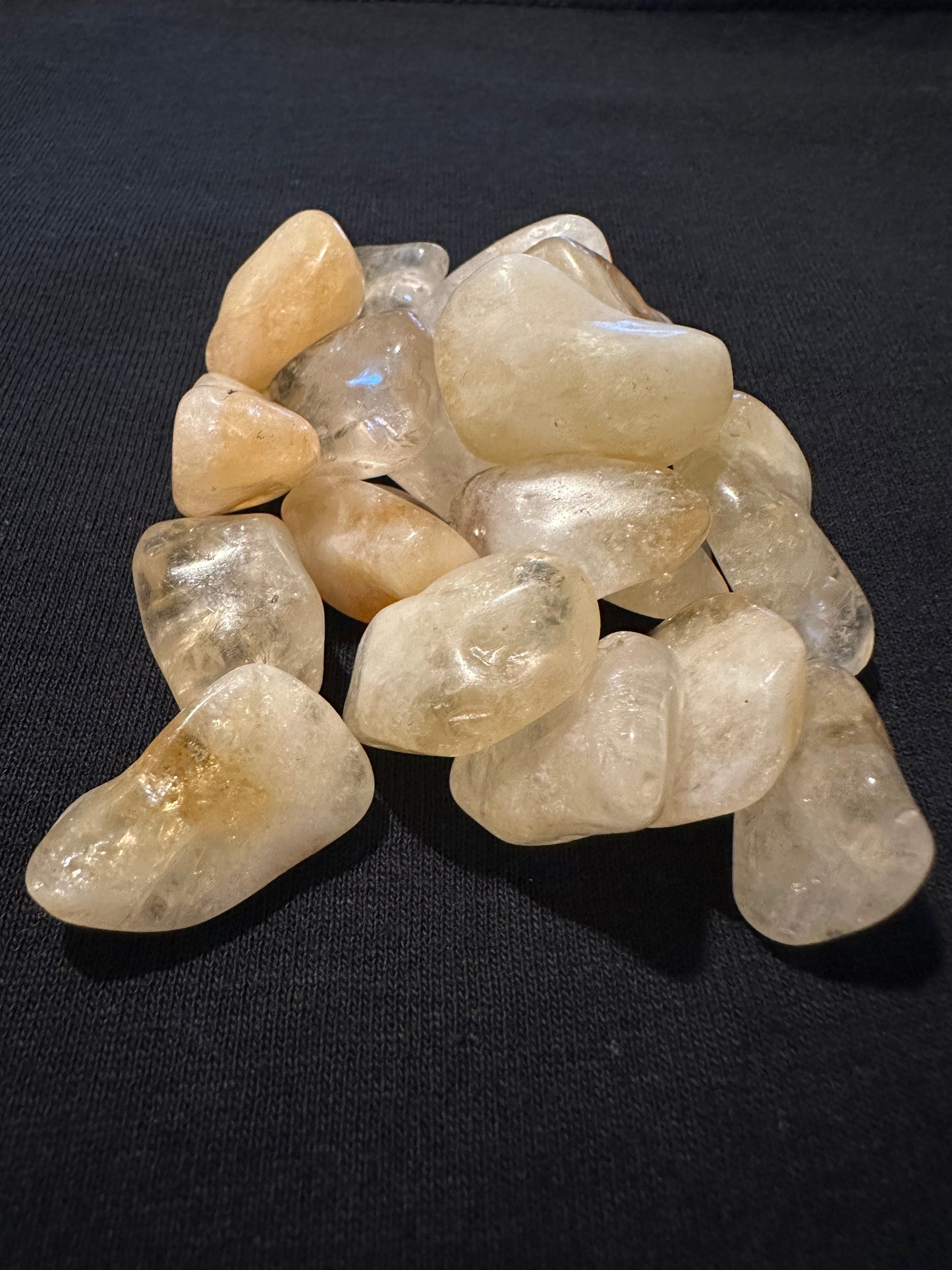 citrine tumbled stone - set of 3