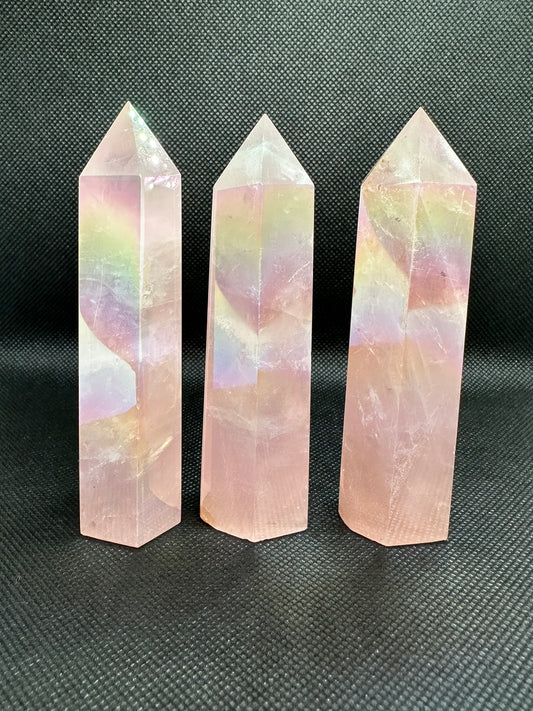 aura rose quartz tower