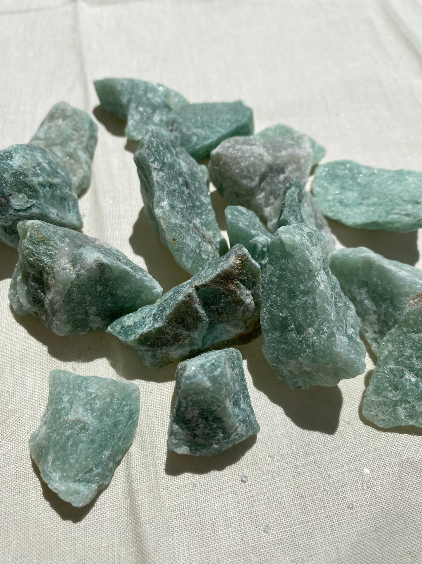 raw green aventurine - 2 pcs