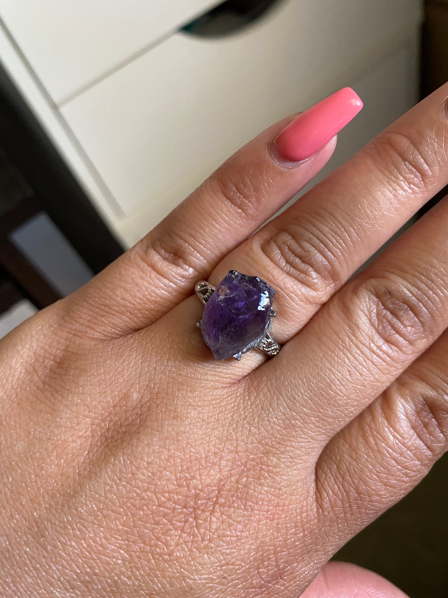 amethyst chuck ring