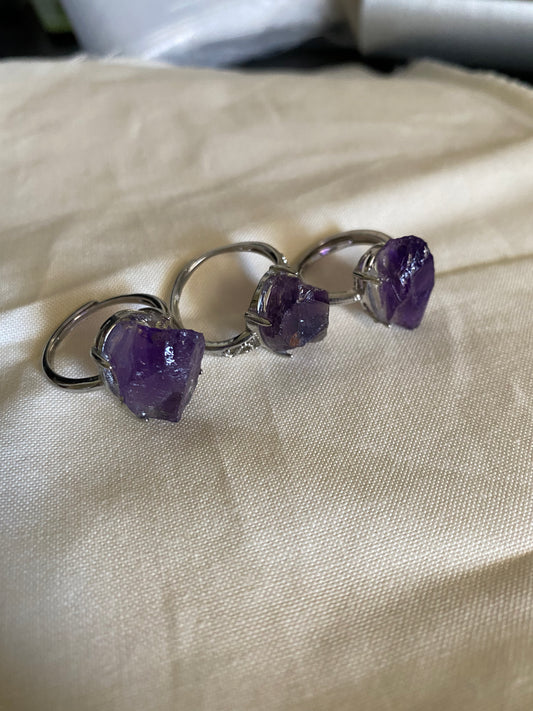 amethyst chuck ring