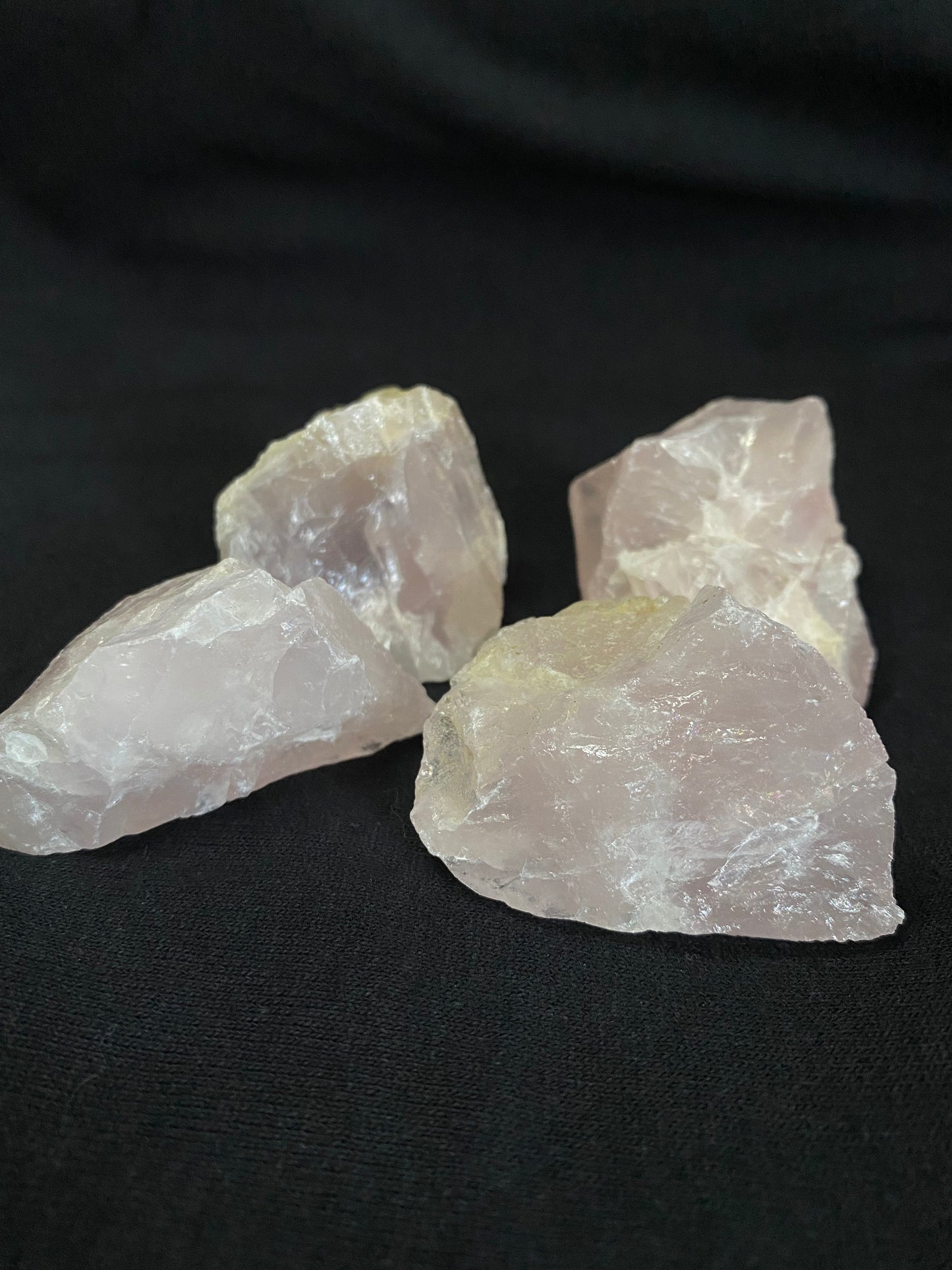 raw rose quartz - 2 pcs