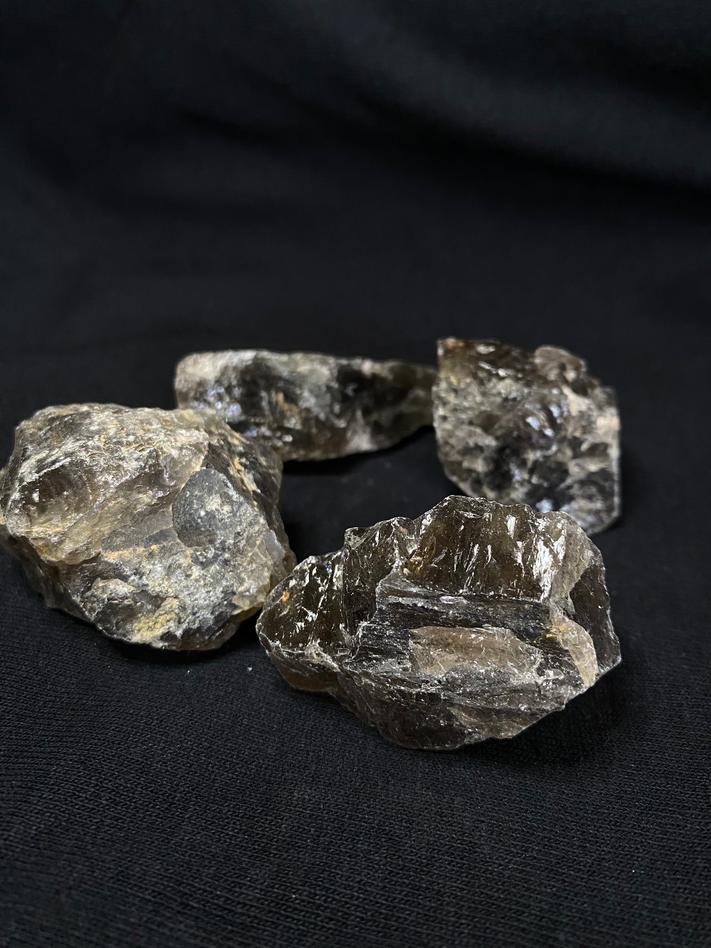 raw smokey quartz - 2 pcs