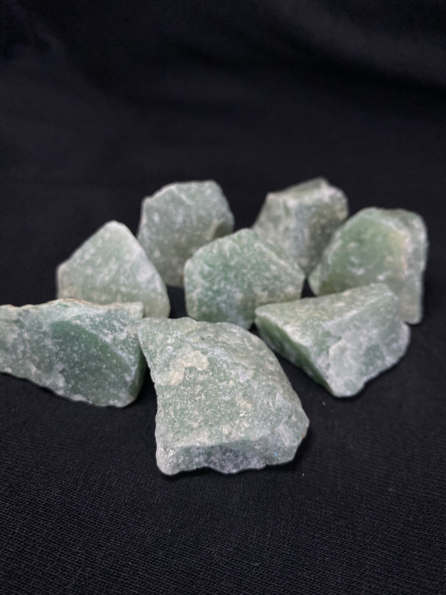 raw green aventurine - 2 pcs