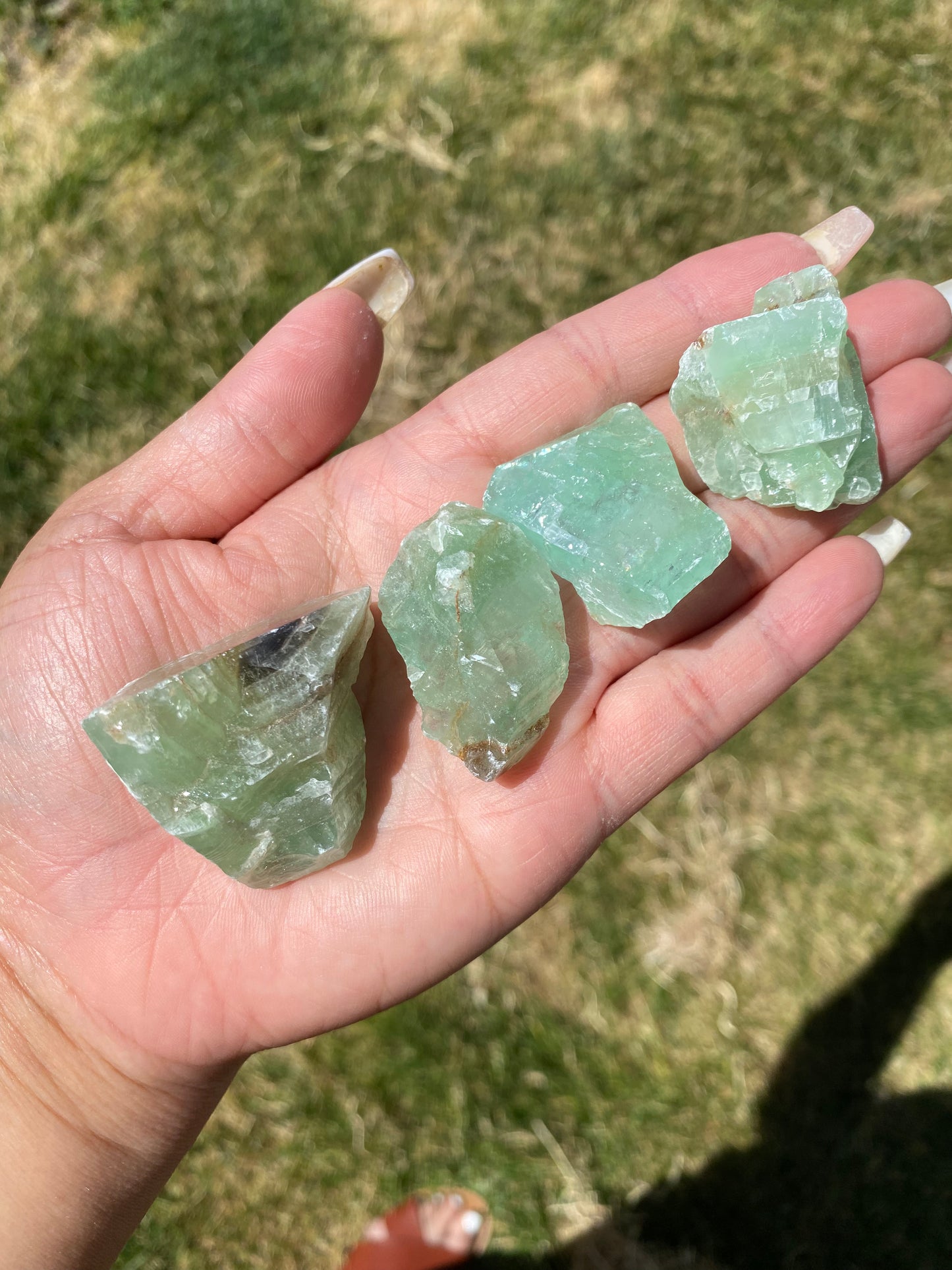 raw green calcite