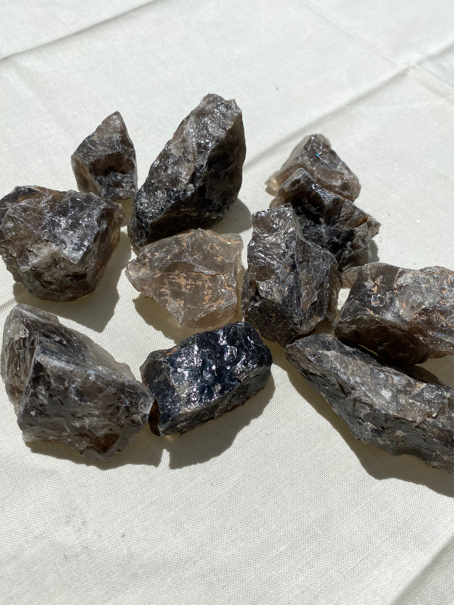 raw smokey quartz - 2 pcs